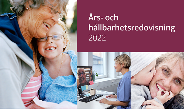 Utsnitt ur omslaget för Ineras årsredovsning 2022.