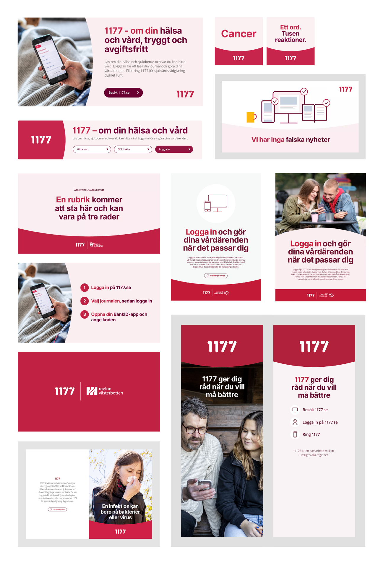 Exempel ur den grafiska profilen.