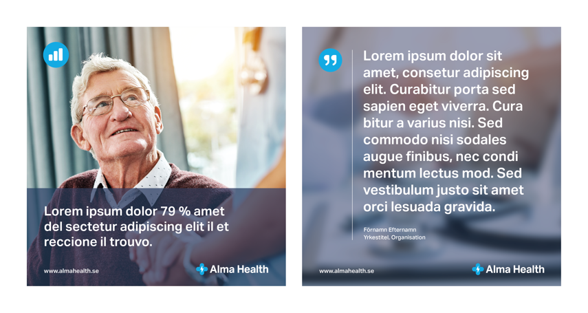 Exempel på mallar för sociala medier.