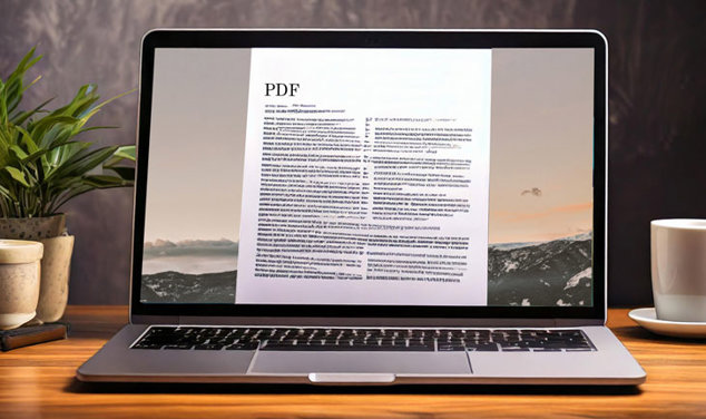 PDF-dokument på en laptopskärm