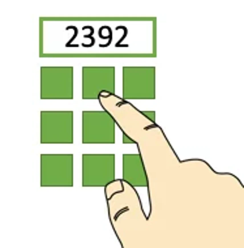 Finger entering code 2392 on keypad